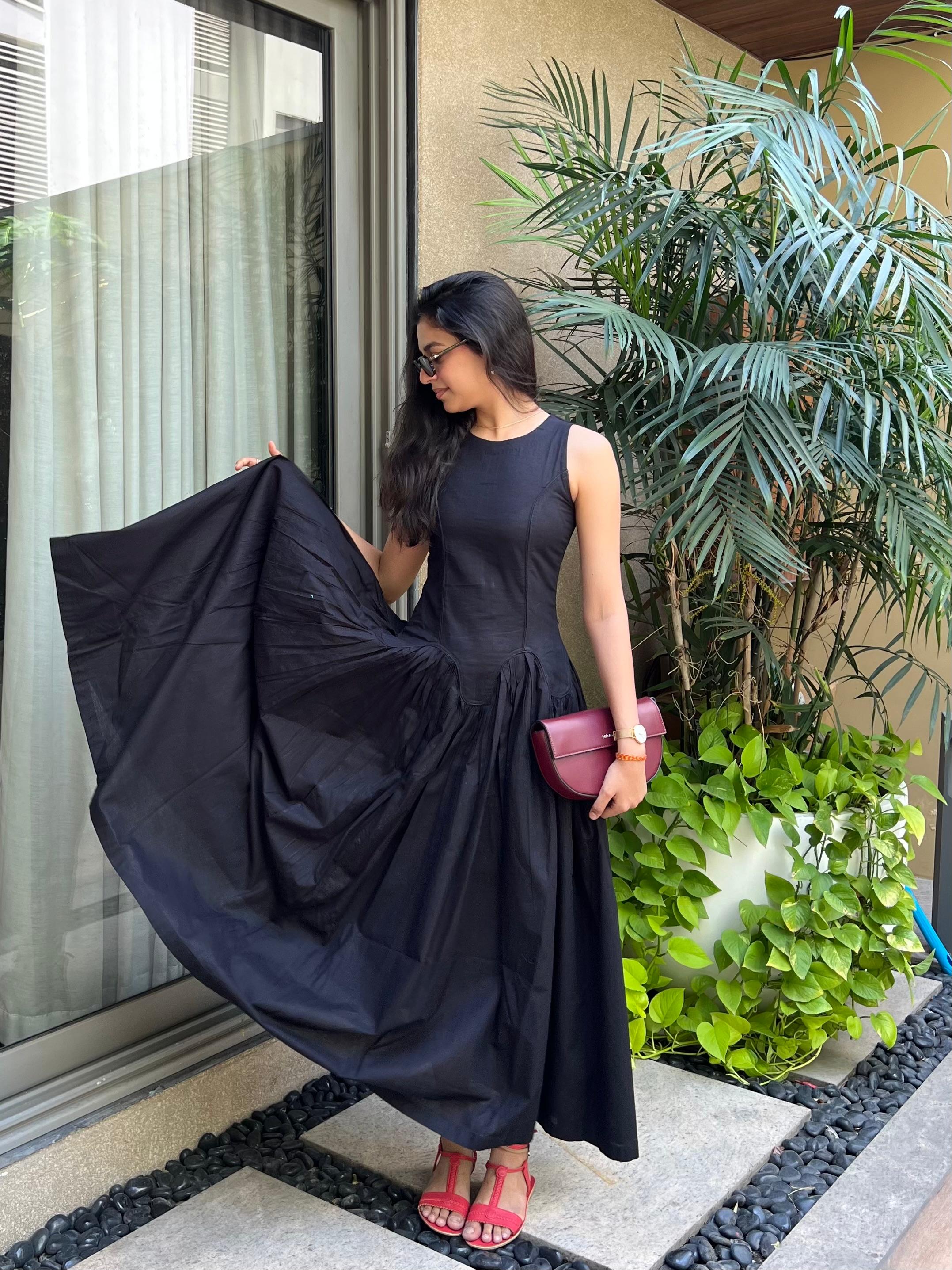 Black Drama Dress - Premium Women's Tops