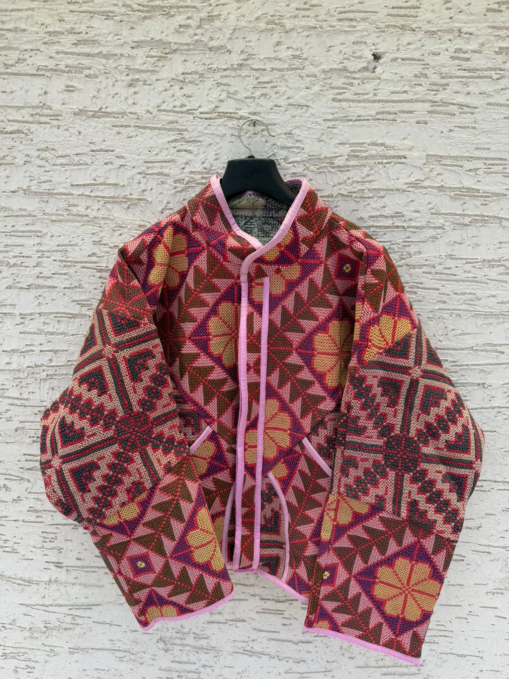 Cross Stitch Kantha Jacket