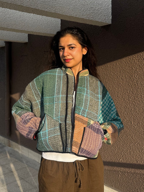 01-Cropped Kantha Jacket