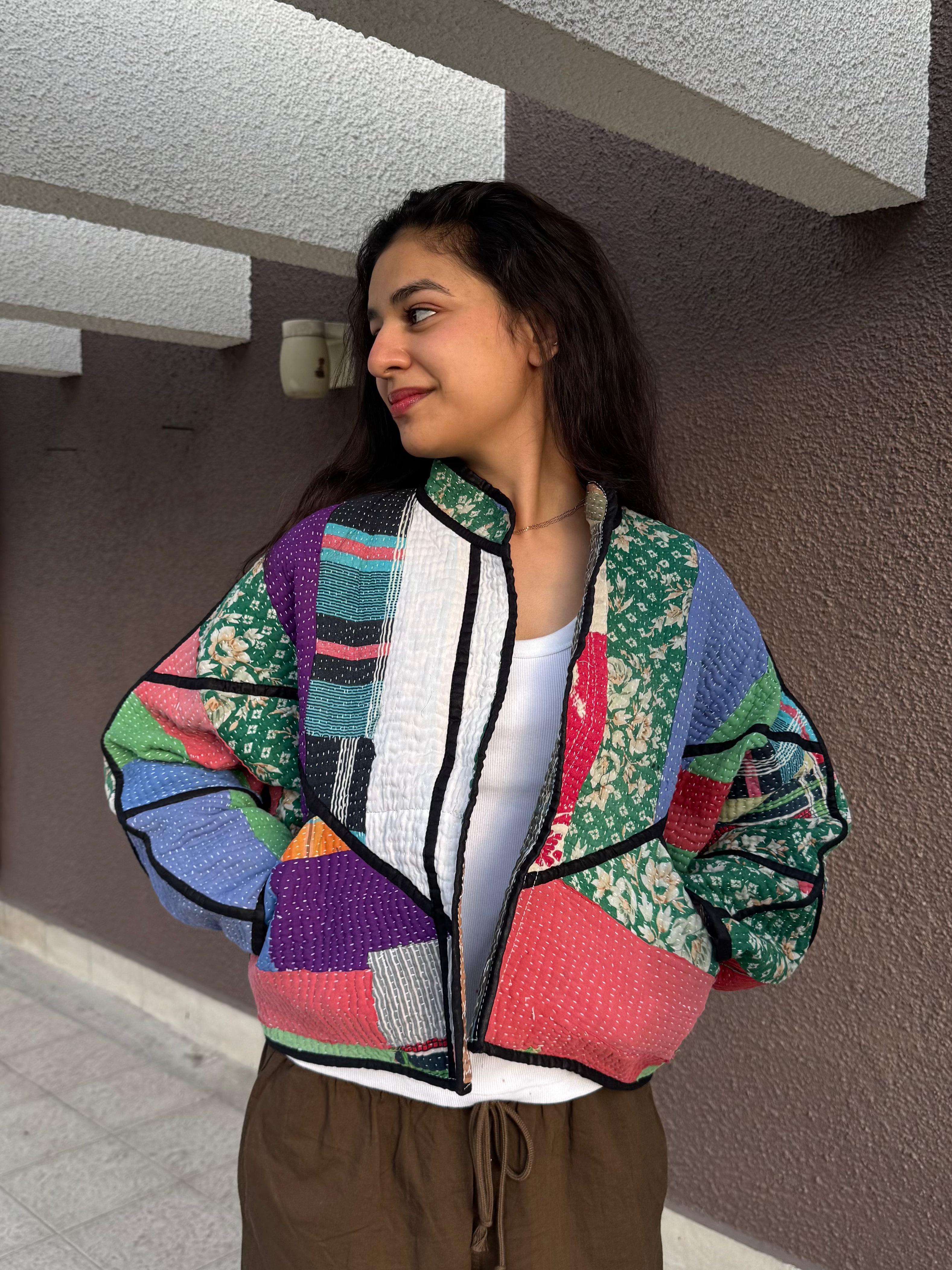 01-Cropped Kantha Jacket