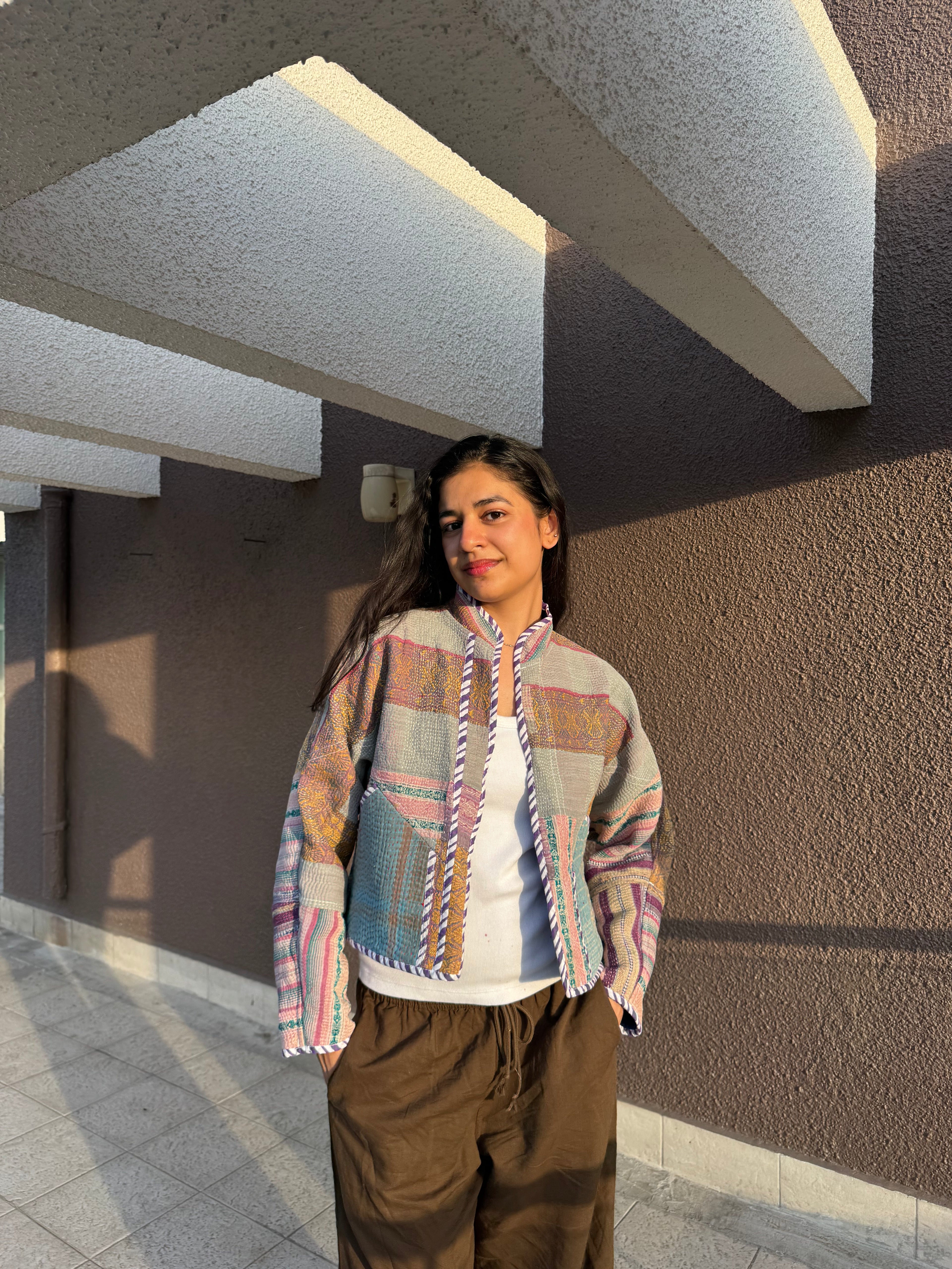 03-Cropped Kantha Jacket