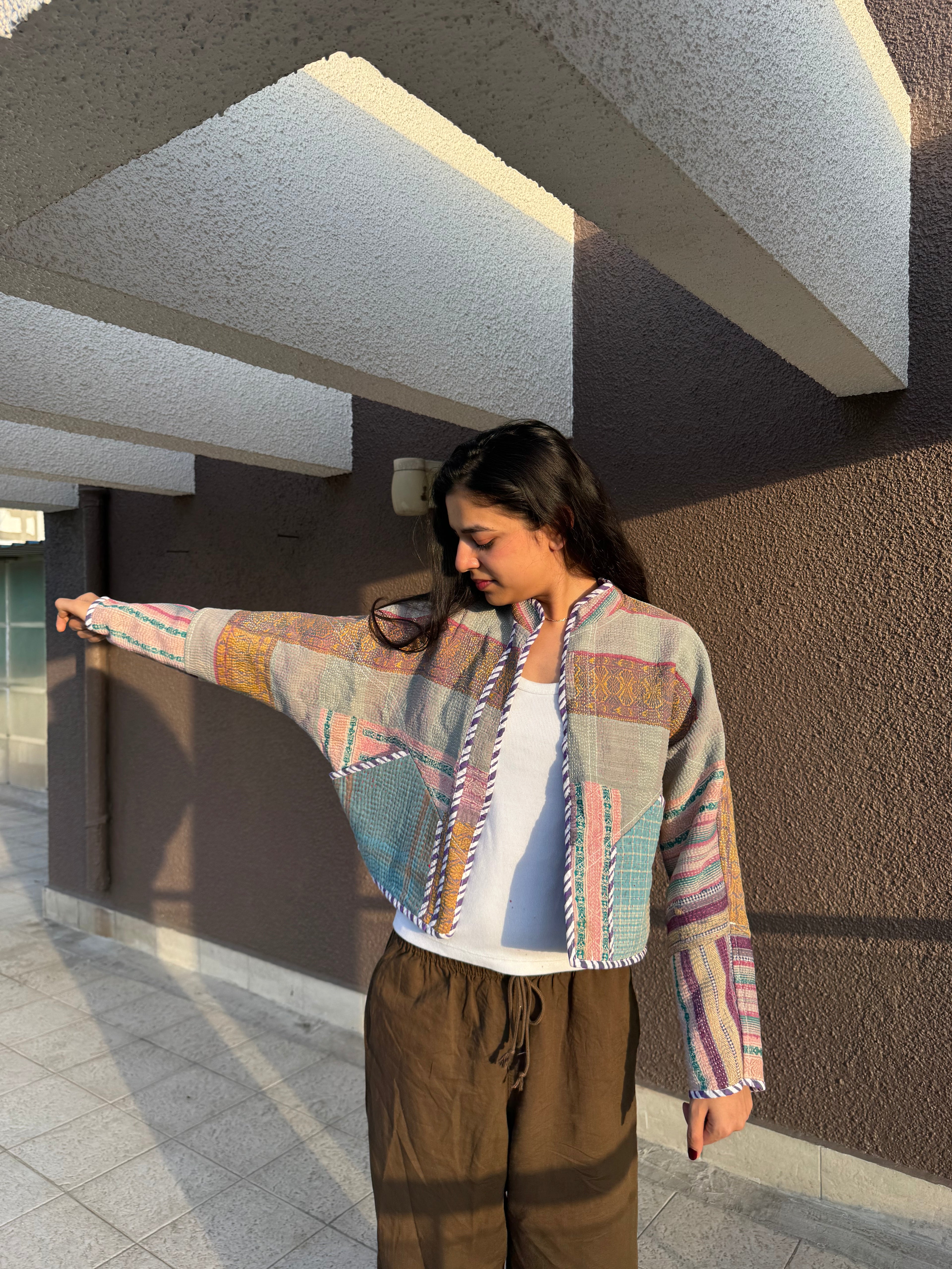 03-Cropped Kantha Jacket