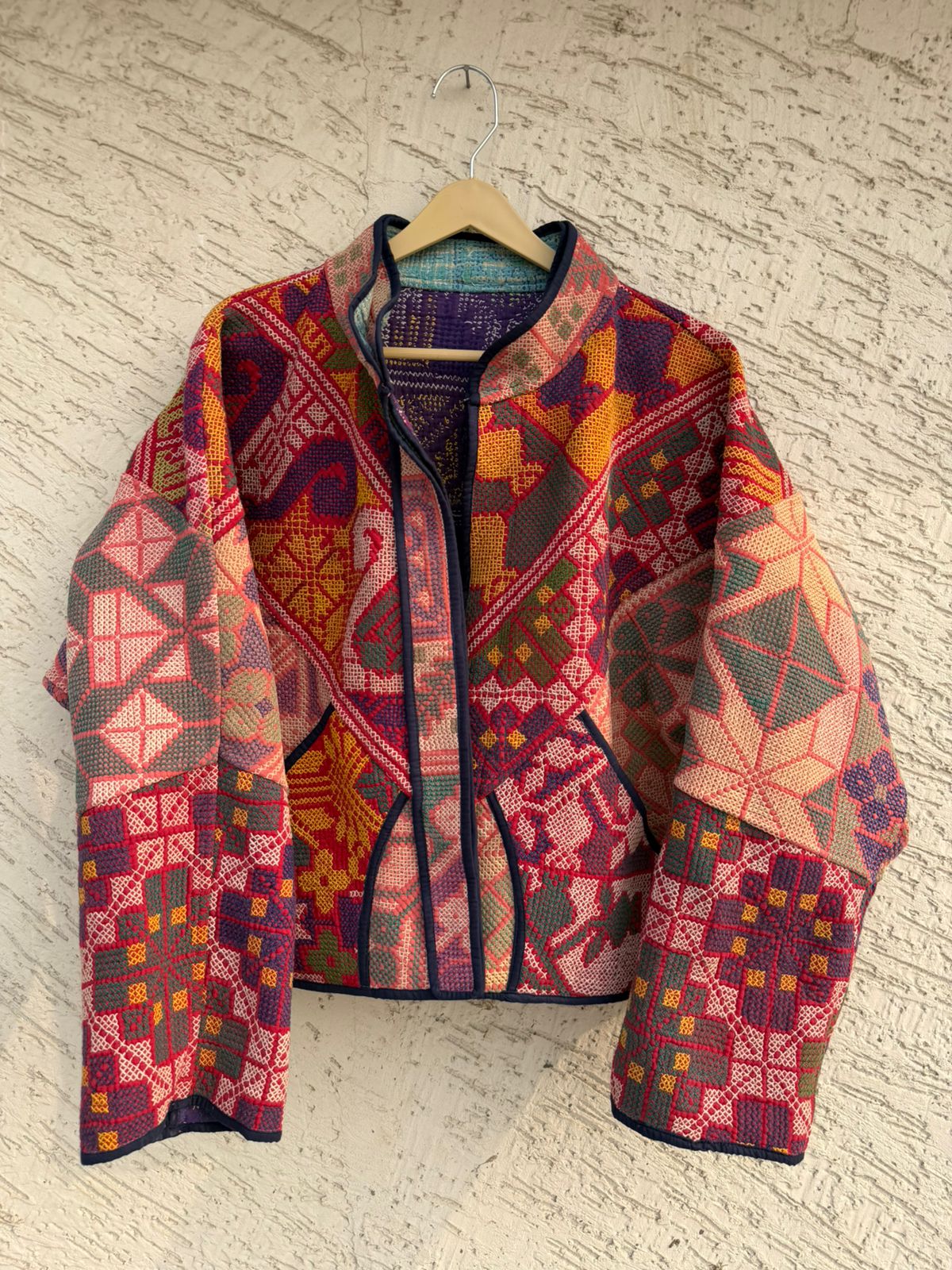 05 Cross Stitched Patchwork Jackets - Reversible