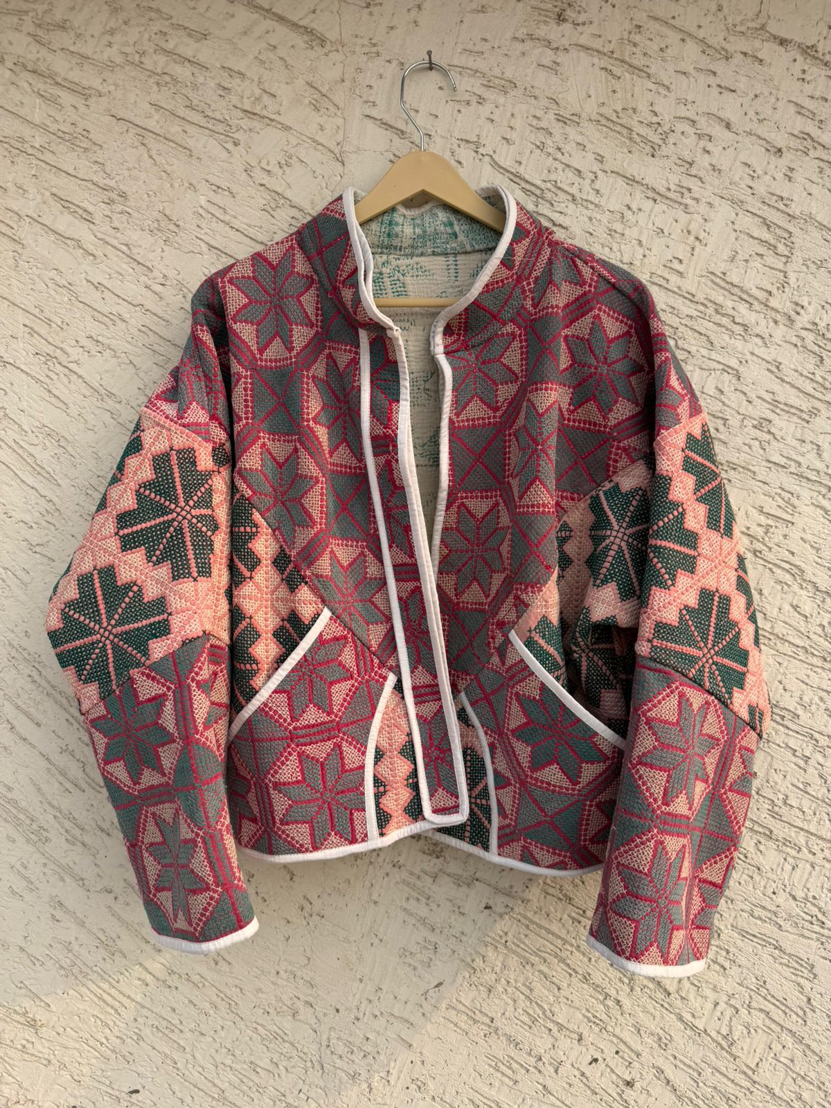 07 Cross Stitched Patchwork Jackets - Reversible