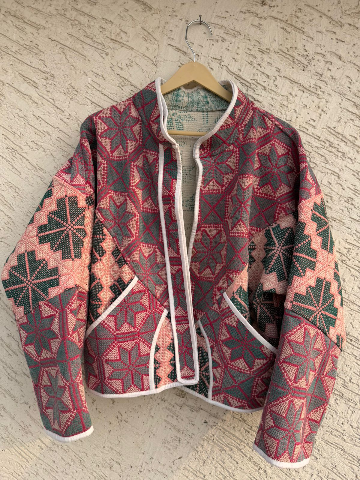 07 Cross Stitched Patchwork Jackets - Reversible