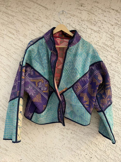 01 Cross Stitched Patchwork Jackets - Reversible
