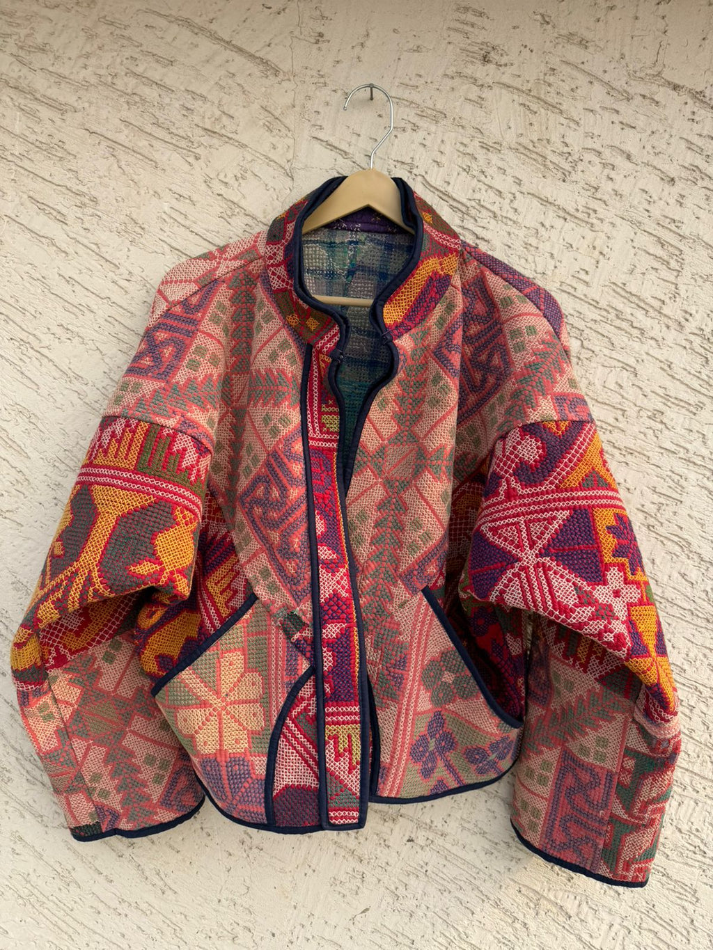 01 Cross Stitched Patchwork Jackets - Reversible