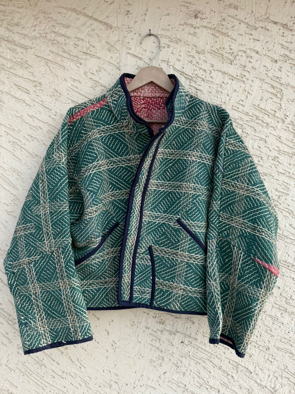 01 Lahori Kantha Jacket - Reversible