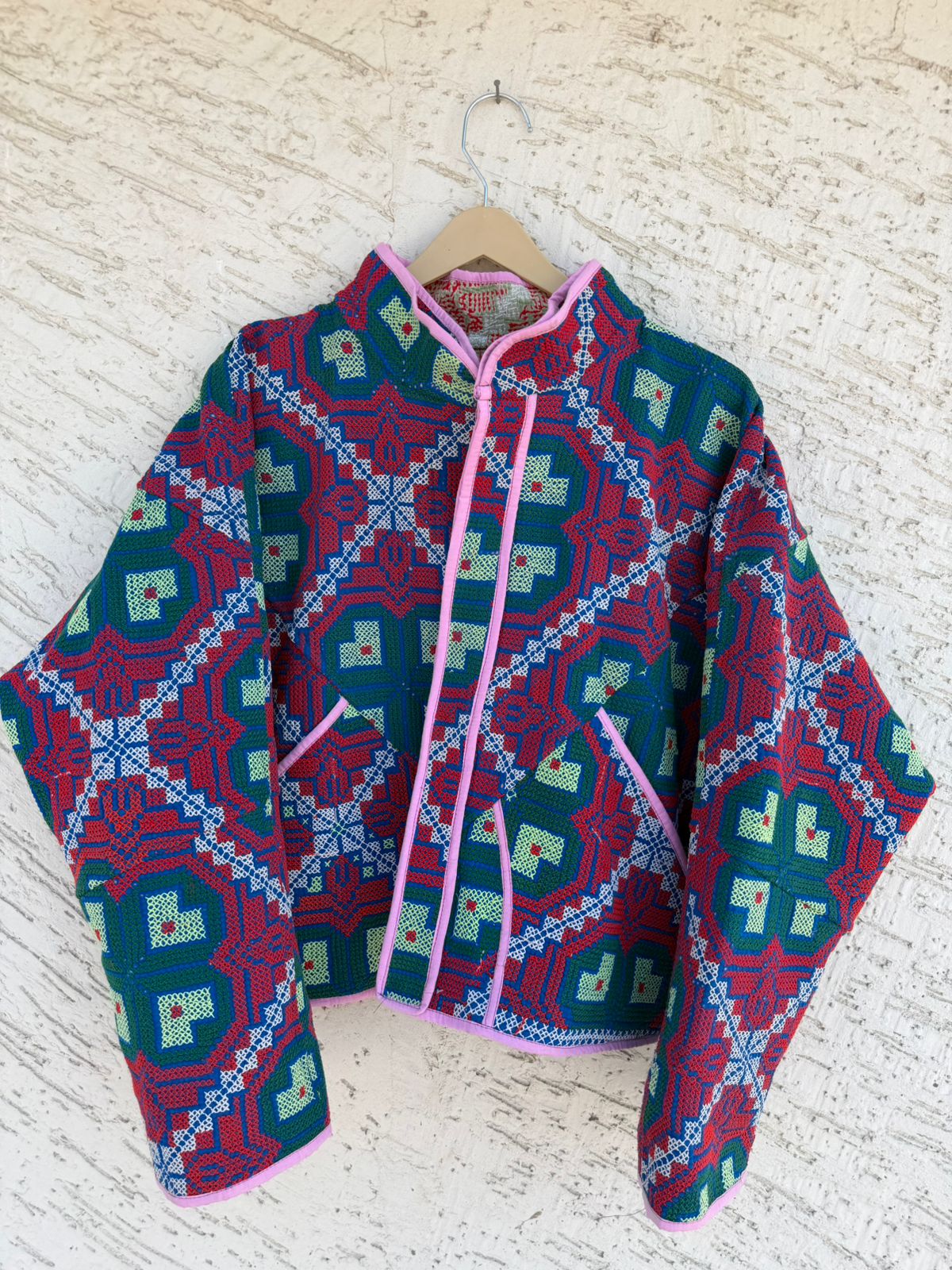 19 Cross Stitched Patchwork Jackets - Reversible