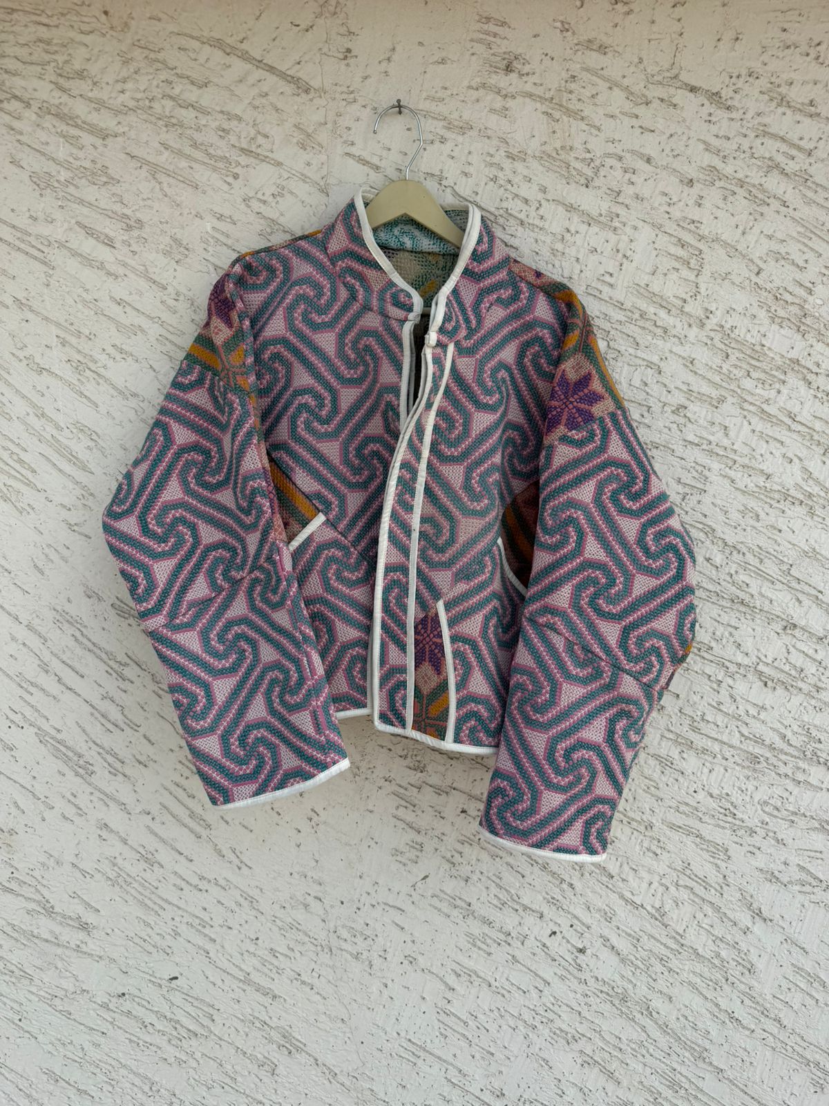 28 Cross Stitched Patchwork Jackets - Reversible