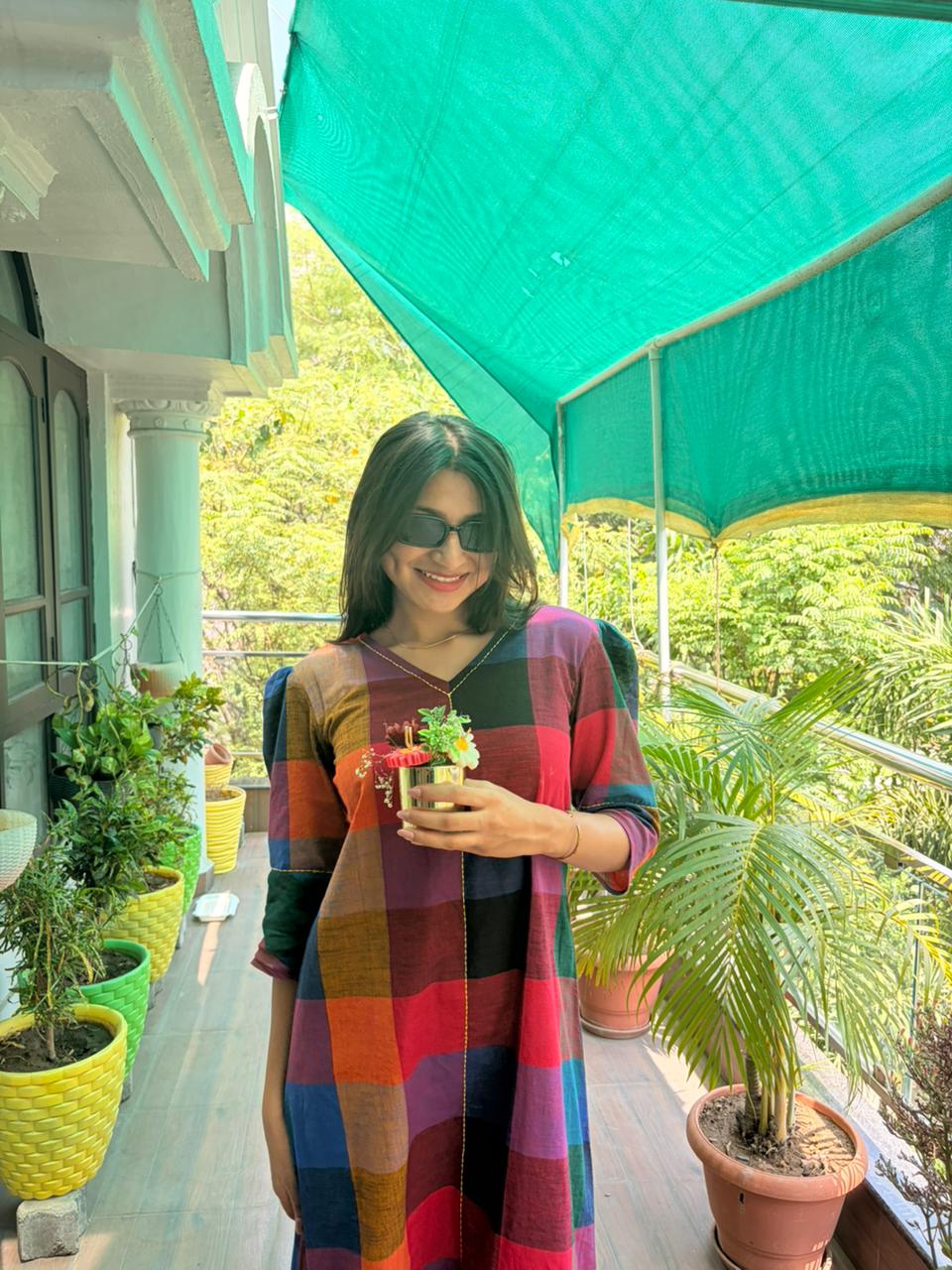 Madras Checks Dress