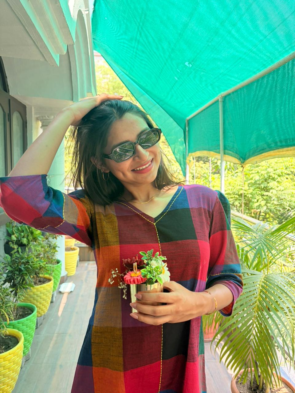 Madras Checks Dress