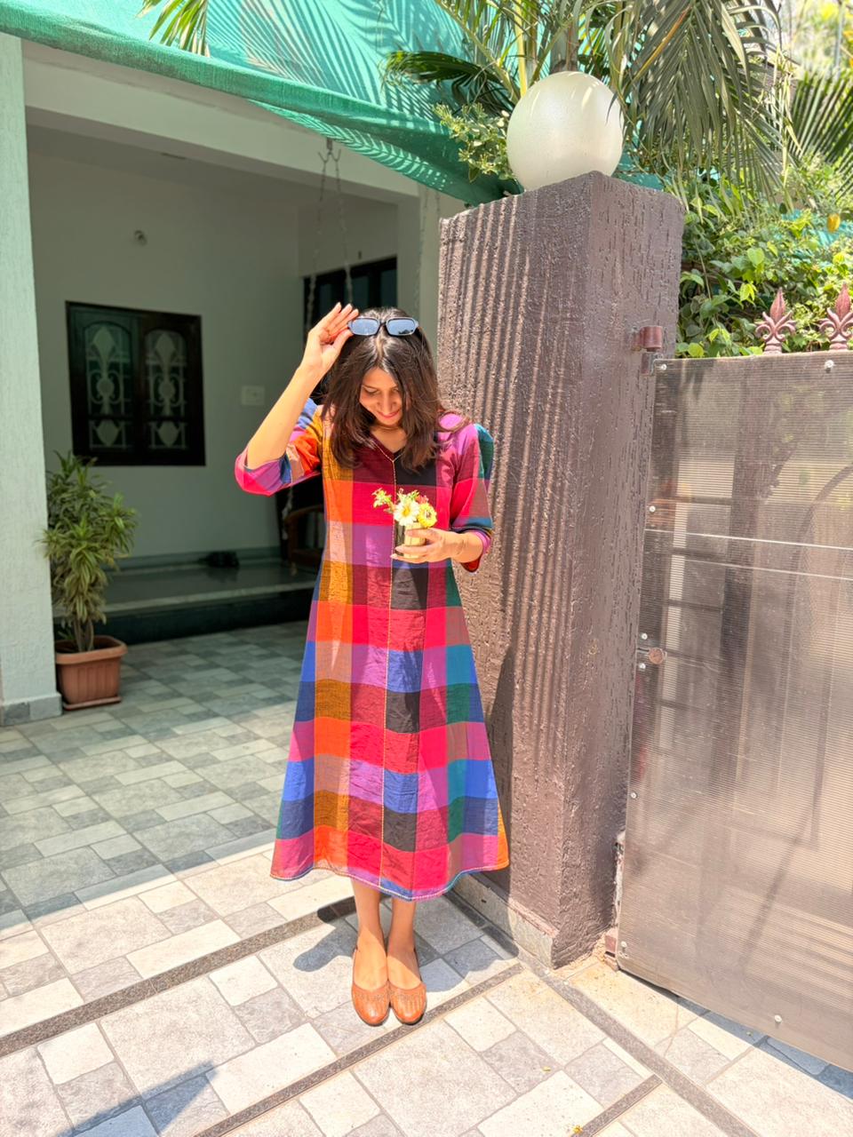 Madras Checks Dress