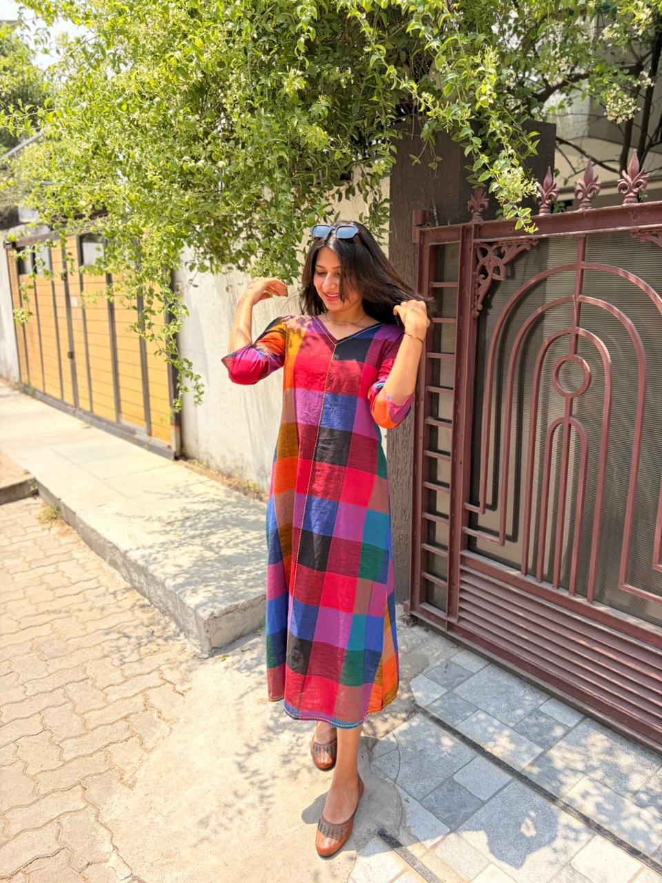 Madras Checks Dress